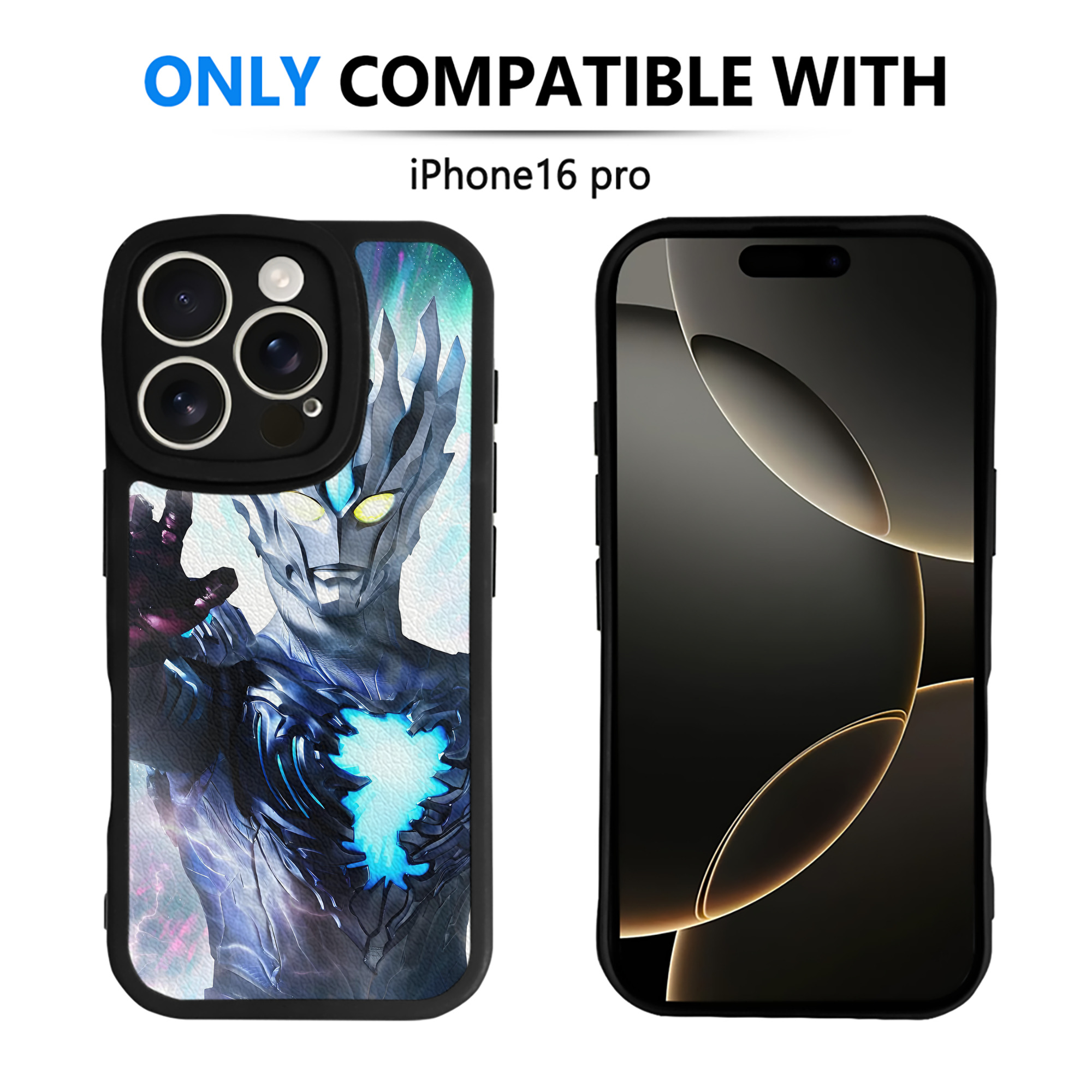 （画像用） ウルトラマン Ultraman 【iPhone 16シリーズ対応】シリコンスマホケース（レザー調） 材質：シリコン
